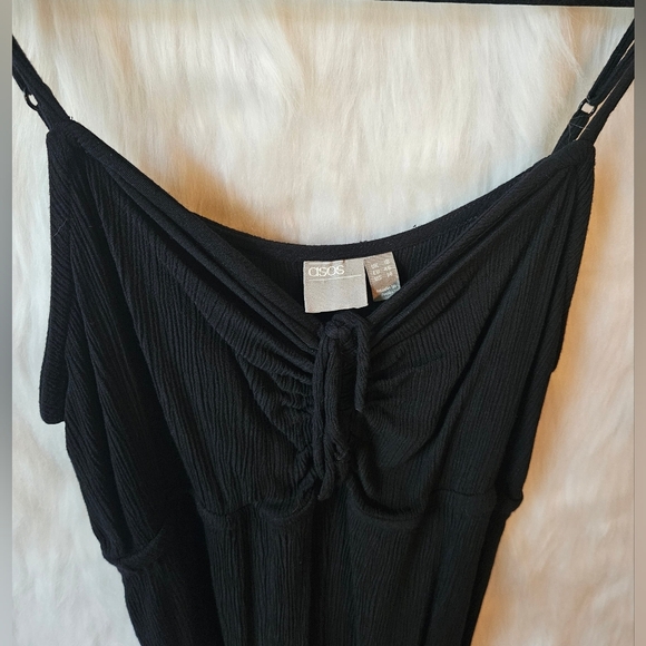 ASOS Chic Black Crepe Summer Jumpsuit - Picture 2 of 9